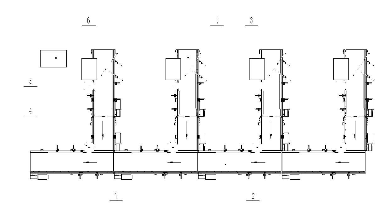 Automatic stacking, conveying and marshalling system
