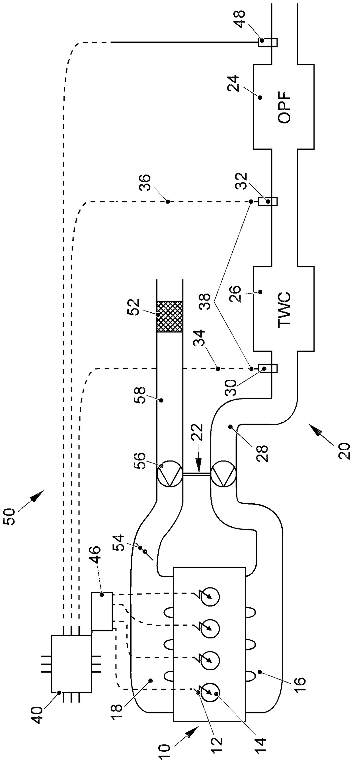 Method to regenerate a particle filter in the exhaust gas treatment system of an internal combustion engine and internal combustion engine