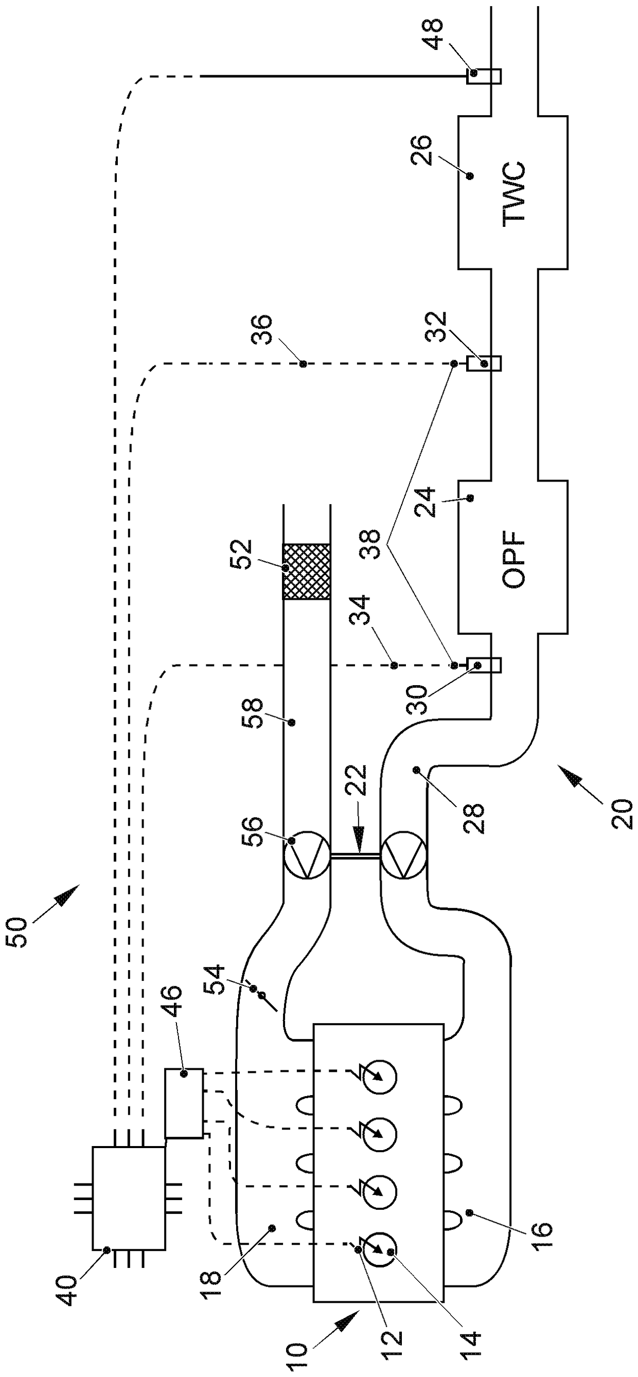 Method to regenerate a particle filter in the exhaust gas treatment system of an internal combustion engine and internal combustion engine