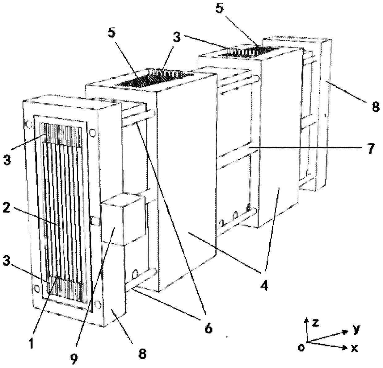 Neutron collimator structure with continuously adjustable divergence angle and its calibration method