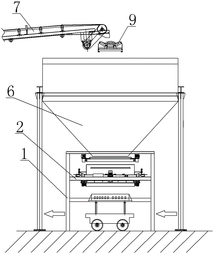 Tunnel kiln powder distribution device