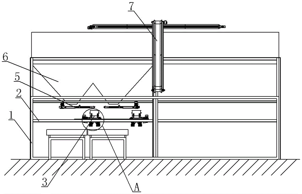 Tunnel kiln powder distribution device