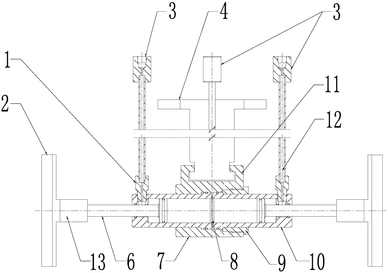 Upper mounting type ball valve mounting and dismantling device