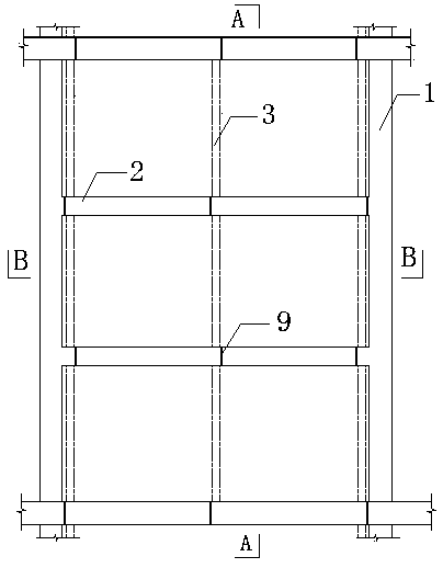 Steel structure building cast-in-place concrete hollow floor system self-bearing hanging bracket formwork erecting technology