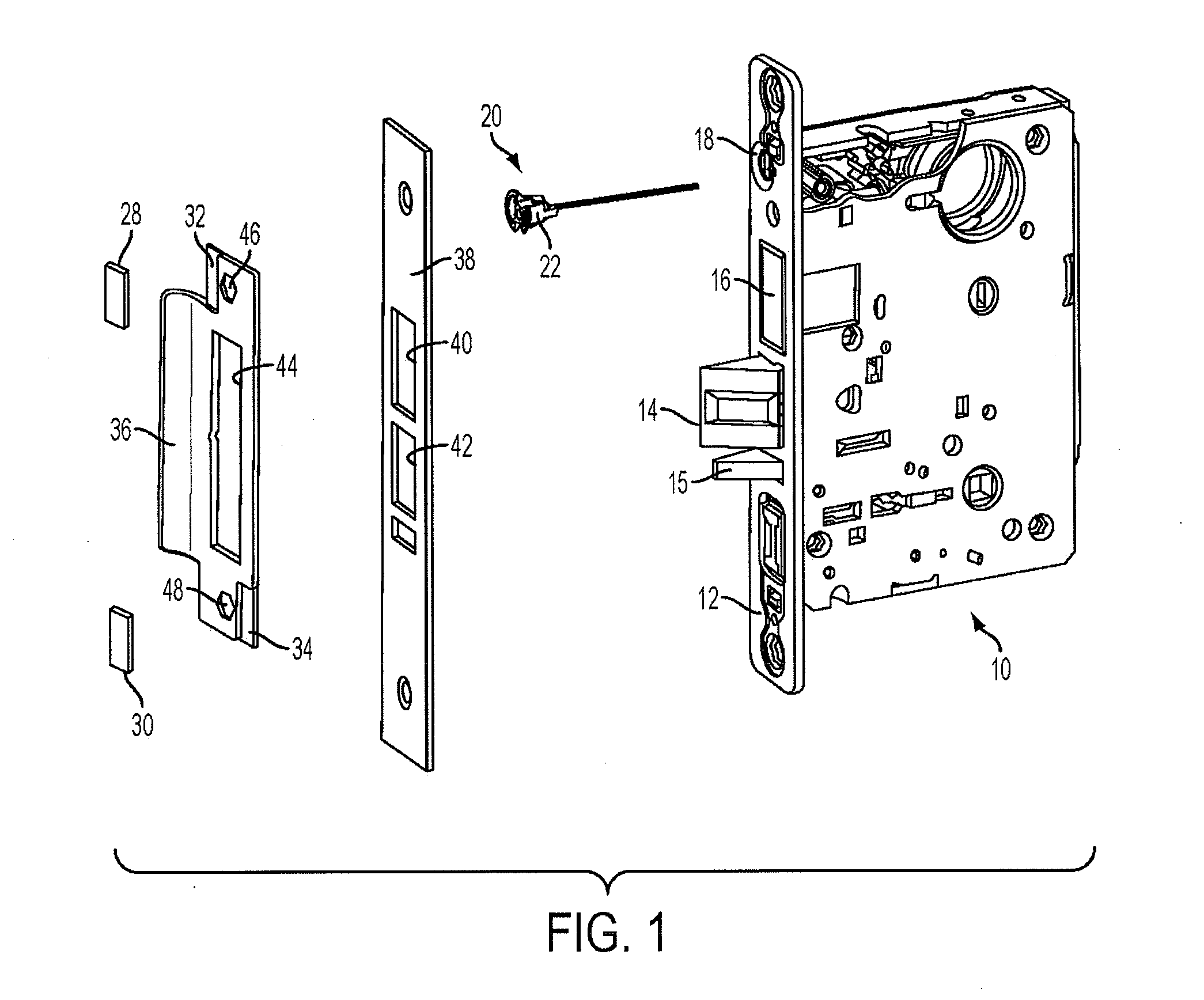 Door lock with integrated door position sensor