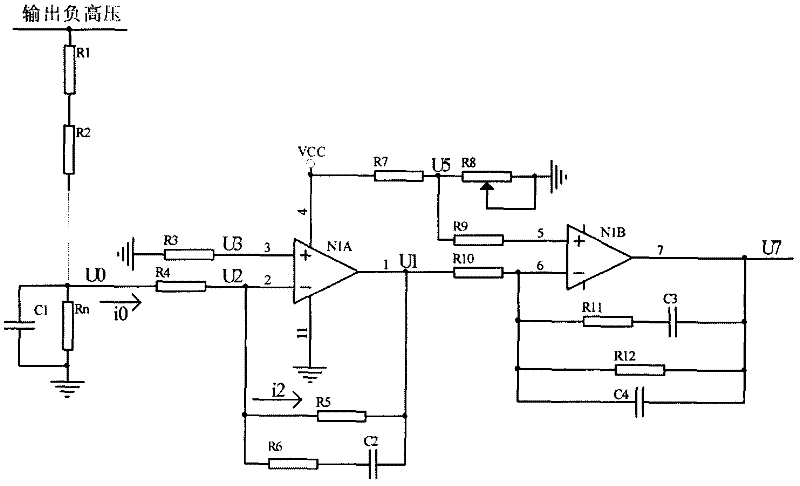 Method for applying single-supply error amplifier to negative high voltage power control circuit