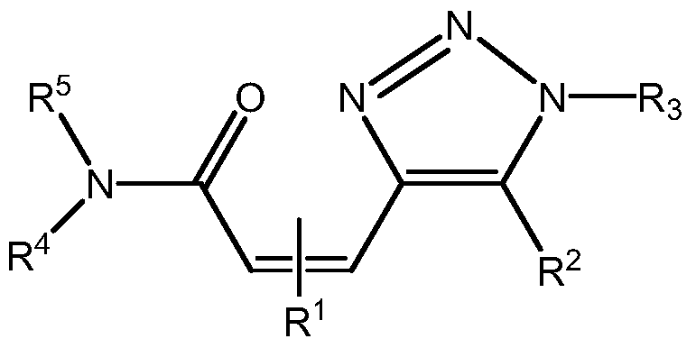 Enamide triazole compound and its synthesis method