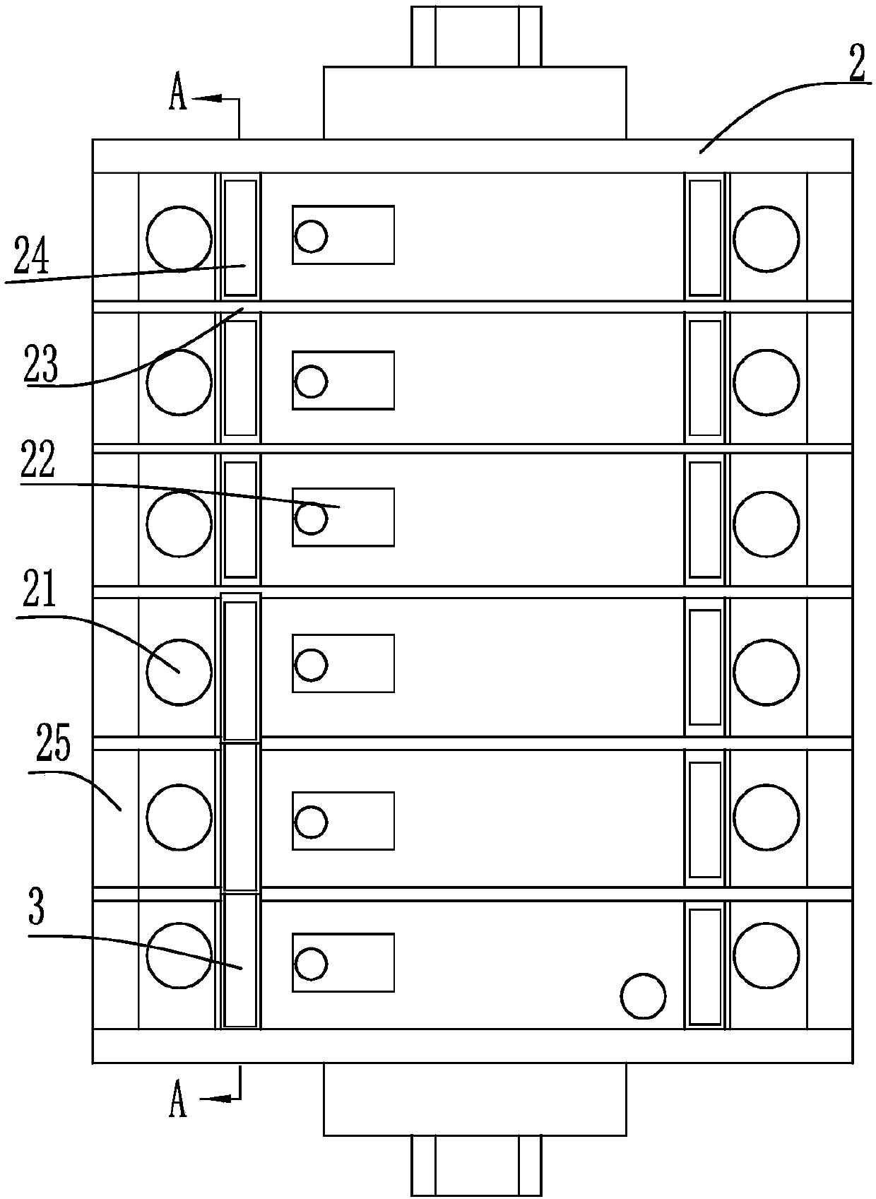 Novel short-circuit structure of test connection terminals of secondary equipment