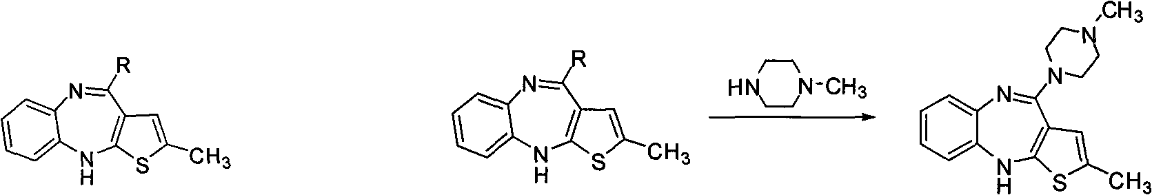 Preparation method of antipsychotic drug olanzapine