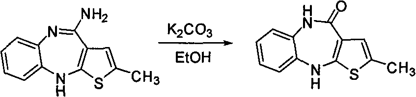 Preparation method of antipsychotic drug olanzapine