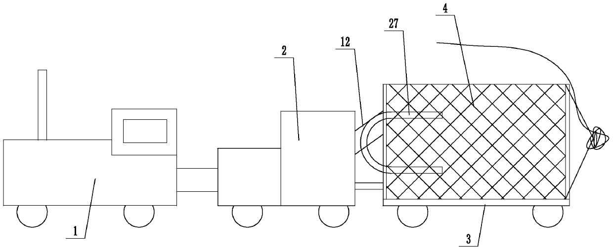 Straw smashing and collecting vehicle and collecting method