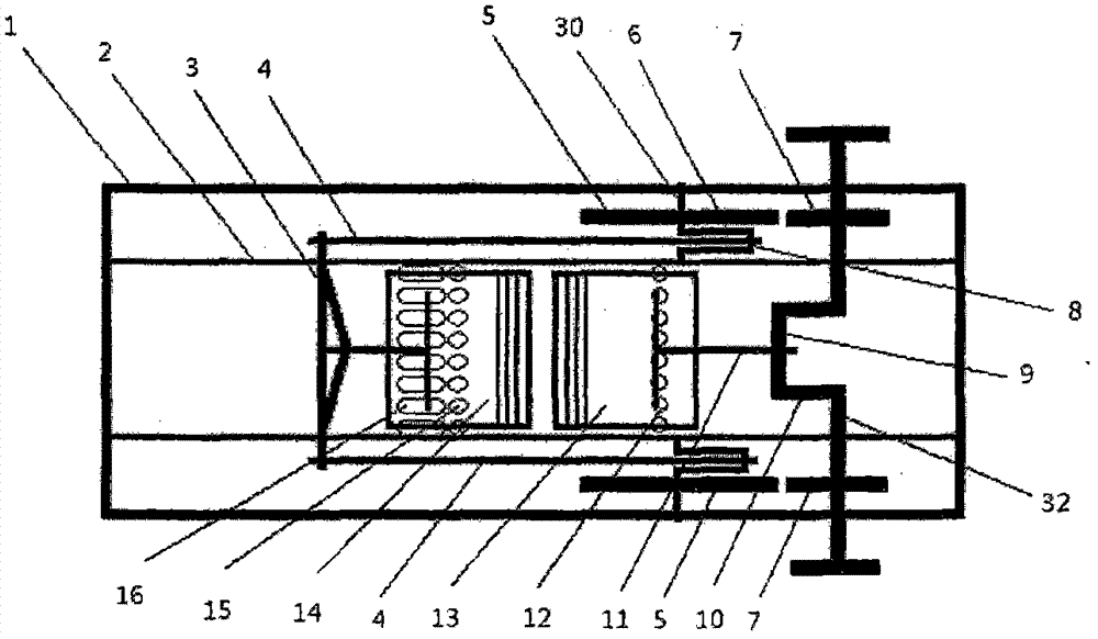 Opposed mixed-stroke mixed-stroke piston engine