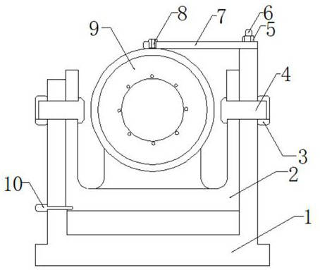 Spherical valve core drilling machining device