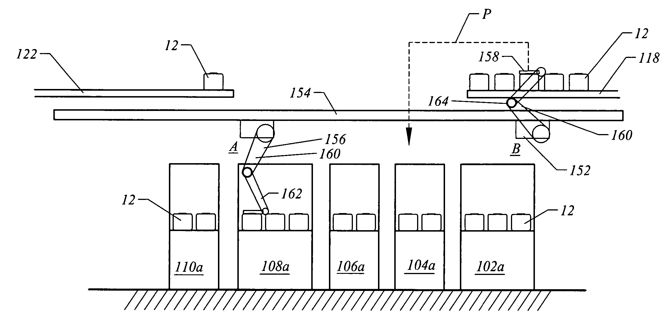 Discontinuous conveyor system