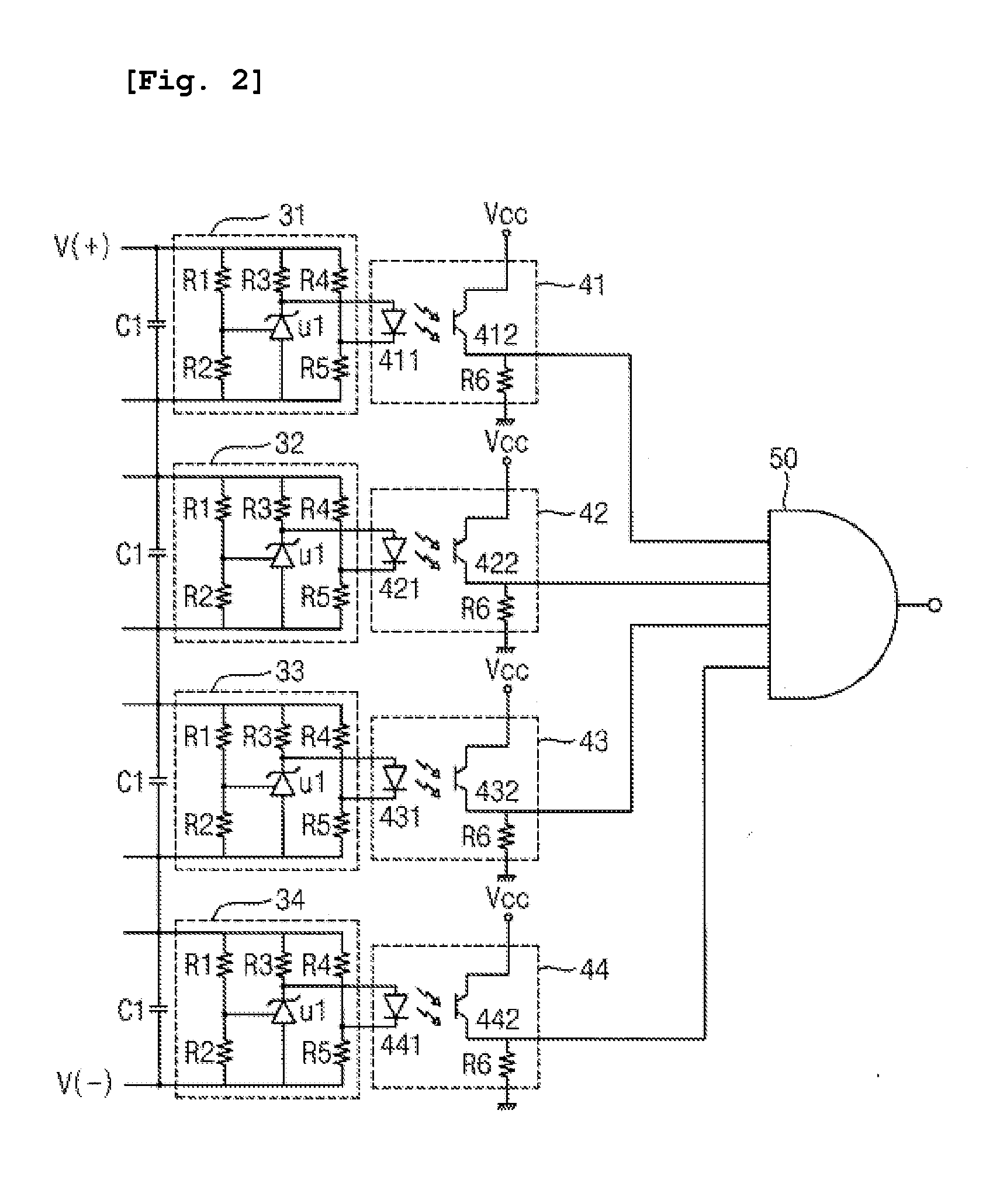 Voltage monitoring method and circuit for electrical energy storage device