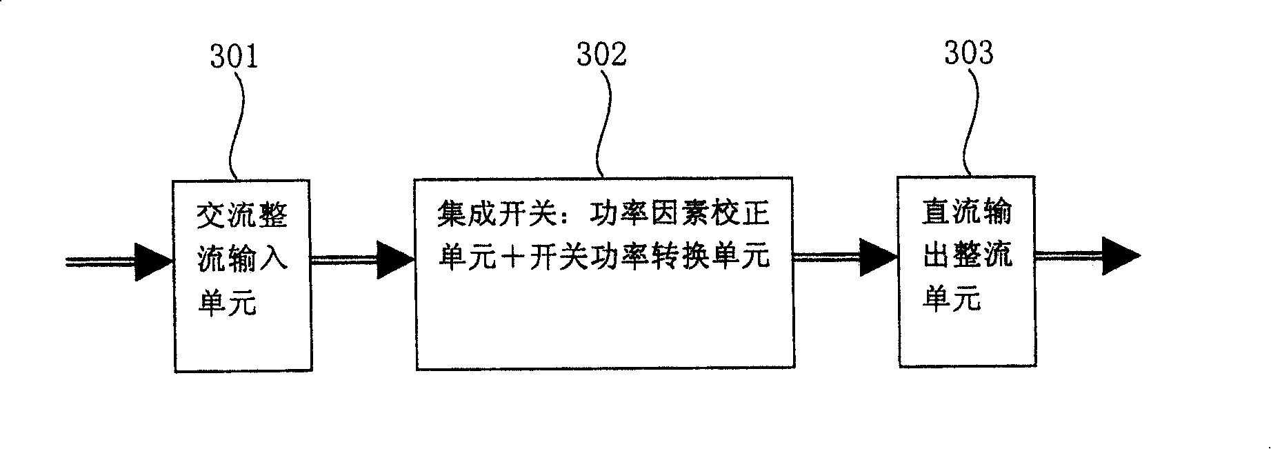 Integrated switch power and working method thereof