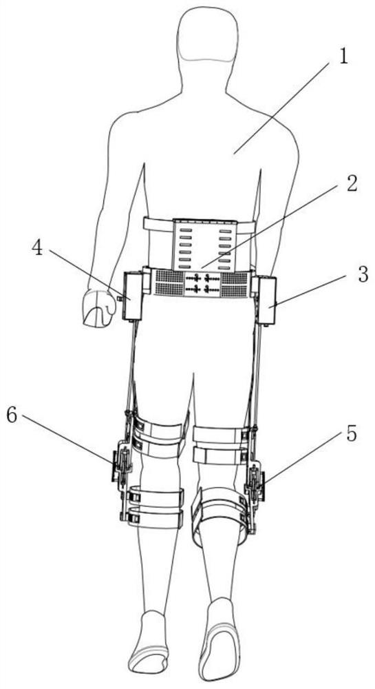 Active type knee-hyperextension lower-limb rehabilitation exoskeleton device