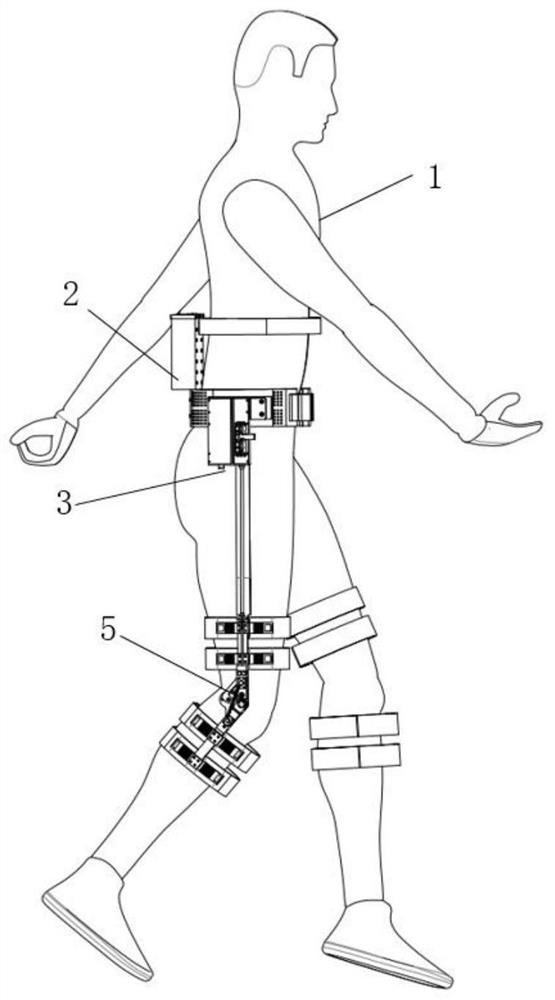 Active type knee-hyperextension lower-limb rehabilitation exoskeleton device
