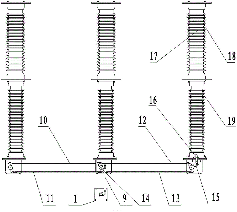 High-voltage circuit breaker adopting built-in type operating mechanism