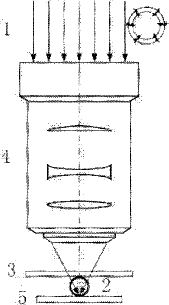 Method and device for producing dark spot on basis of transparent medium small ball