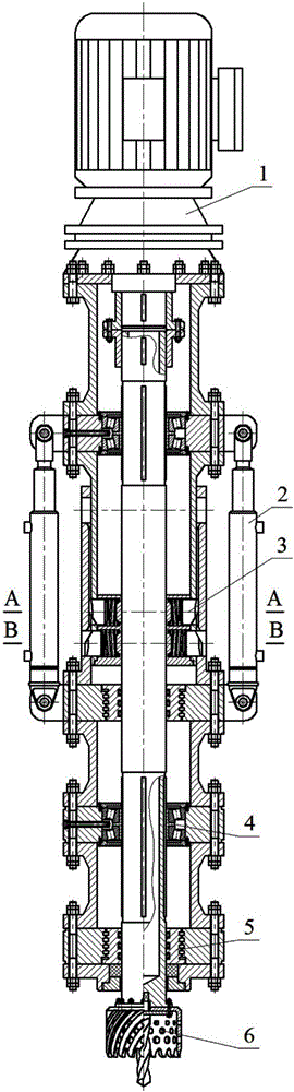 Hydraulic spinning underwater pressure double drill trepanning device