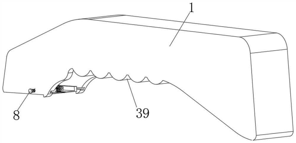 Skin anastomat with stable nail outlet mechanism