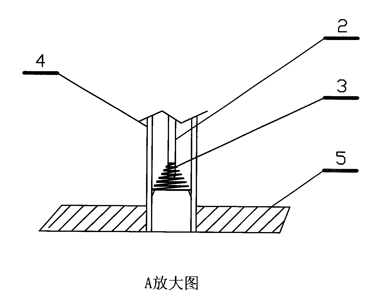 Device for installing thermocouple on reactor in propenoic acid production