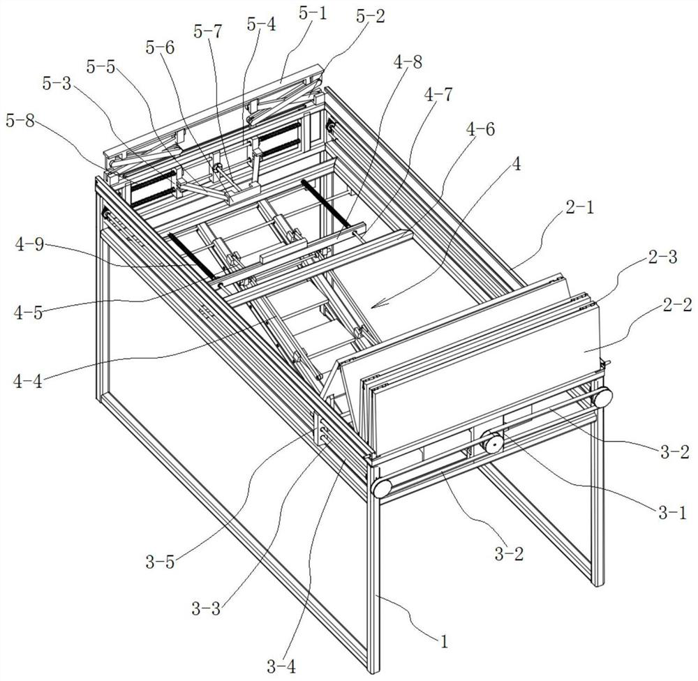 Cover plate folding and opening type mechanical attic device