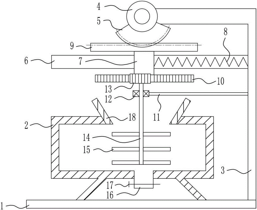 Device for blending material for coating inner cavity of flow control valve
