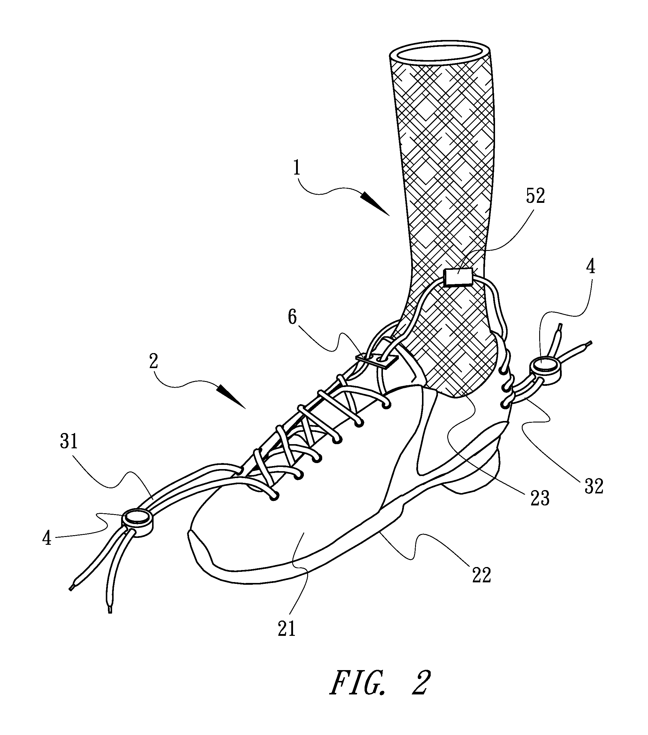 Shoes with socks which may have additional miniature stylish designs