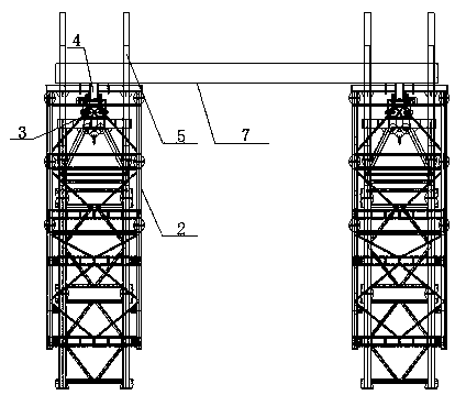 Self-lifting mounting method of hoisting tower system