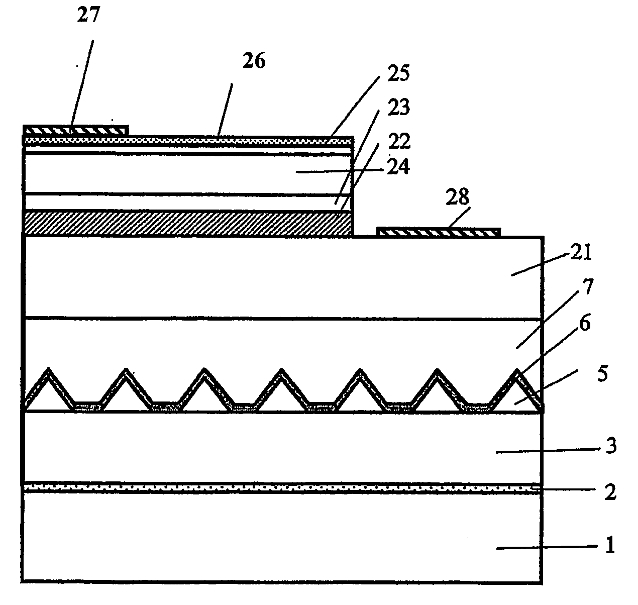 Nitride semiconductor substrate production method thereof and semiconductor optical device using the same