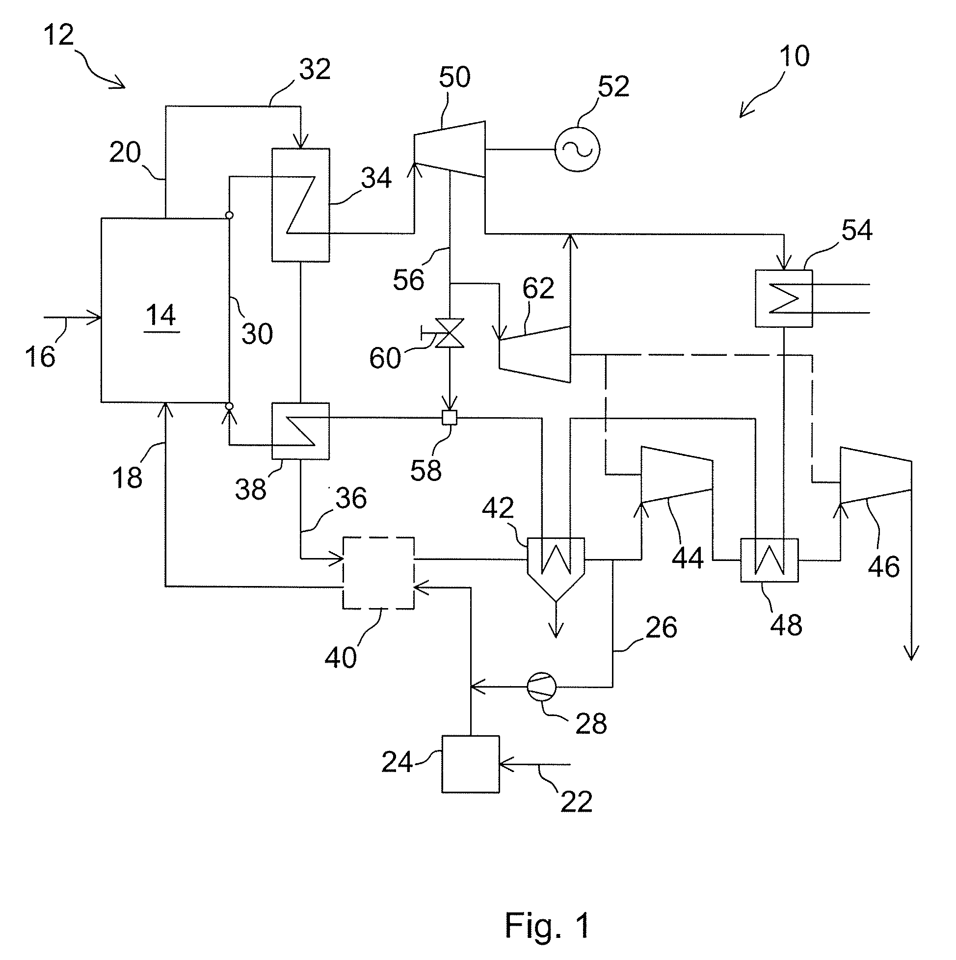 Method of and power plant for generating power by oxyfuel combustion