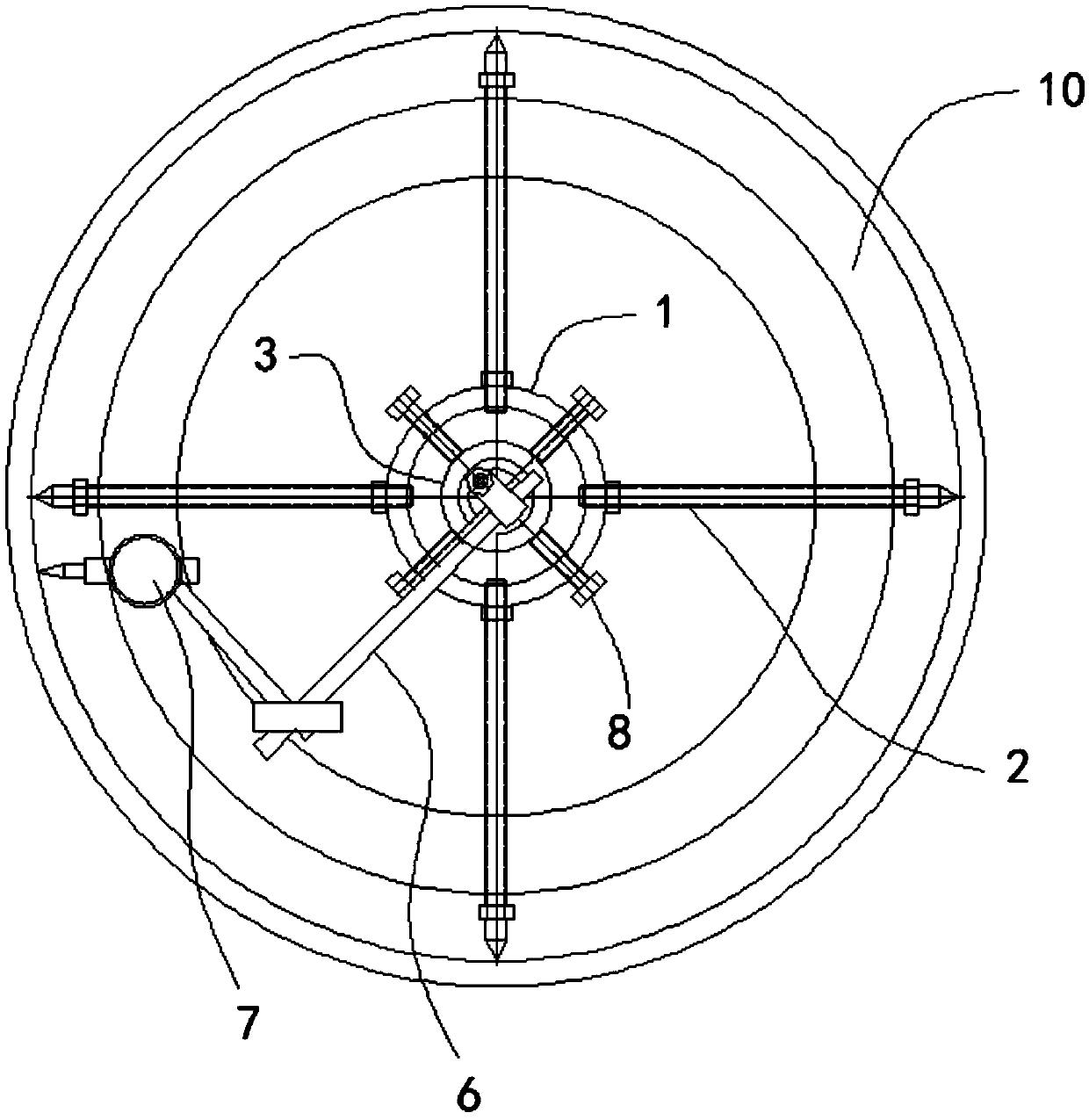 Pipe center alignment mechanism and method for ship tail pipe