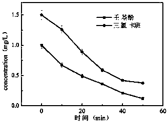 Method for pretreating waste water containing emerging pollutants by adopting oxidation of calcium peroxide