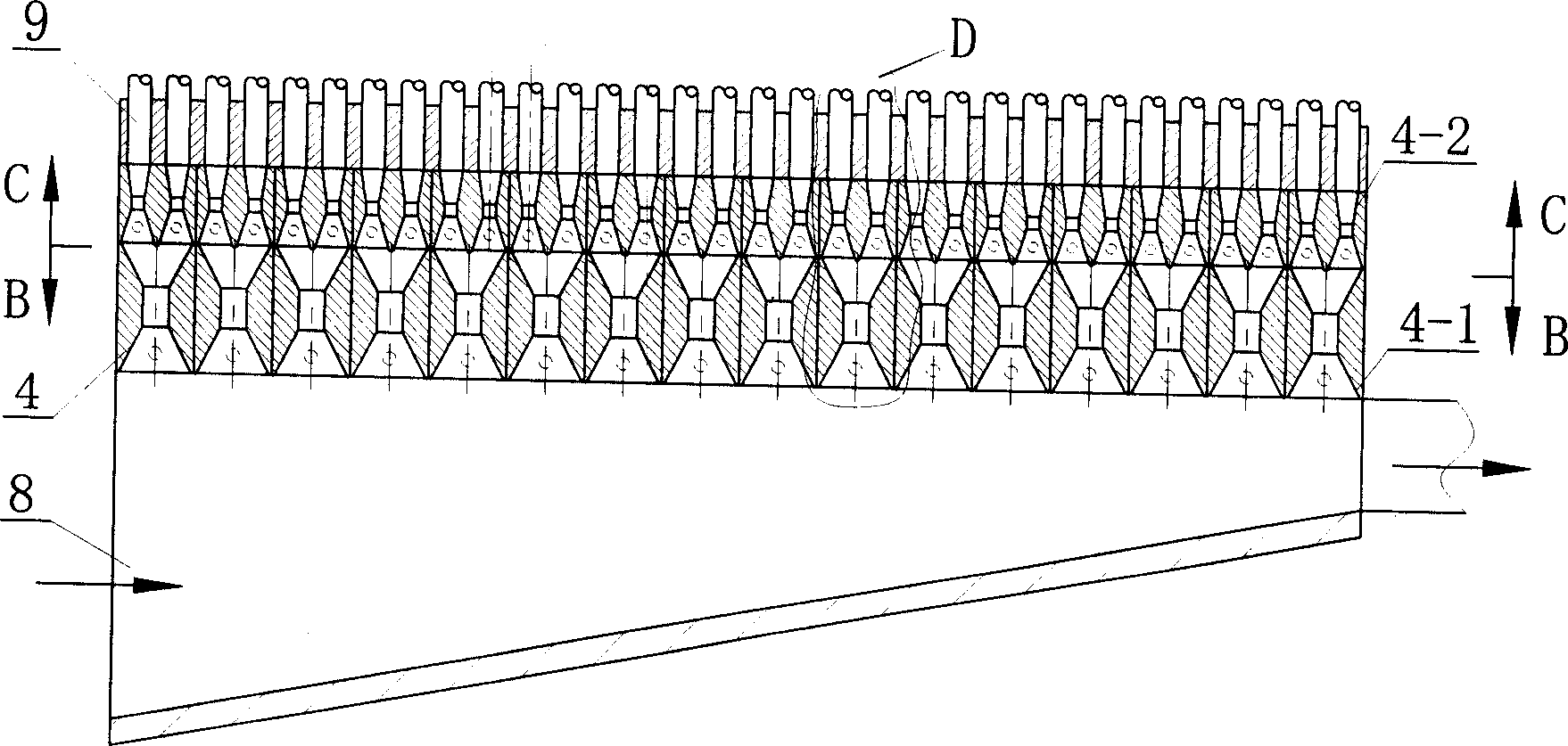 Device for roughly regulating or fine adjustment for paper banner through adding diluent water