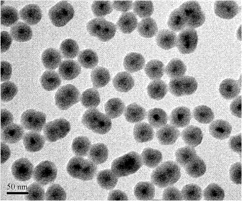 Three-layer core-shell-structure inorganic nanoparticle/silicon dioxide/high polymer composite microspheres and preparation method thereof