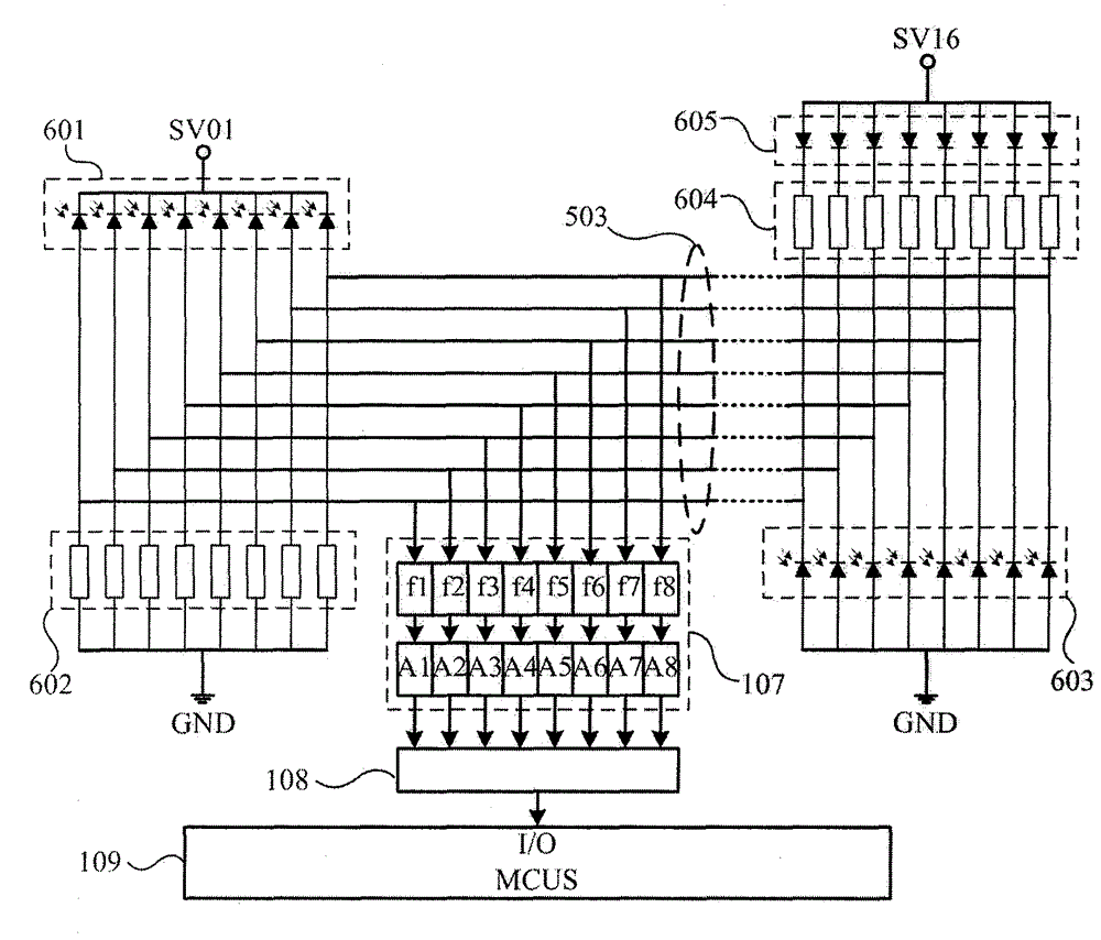 Multi-frequency scanning infrared touch device