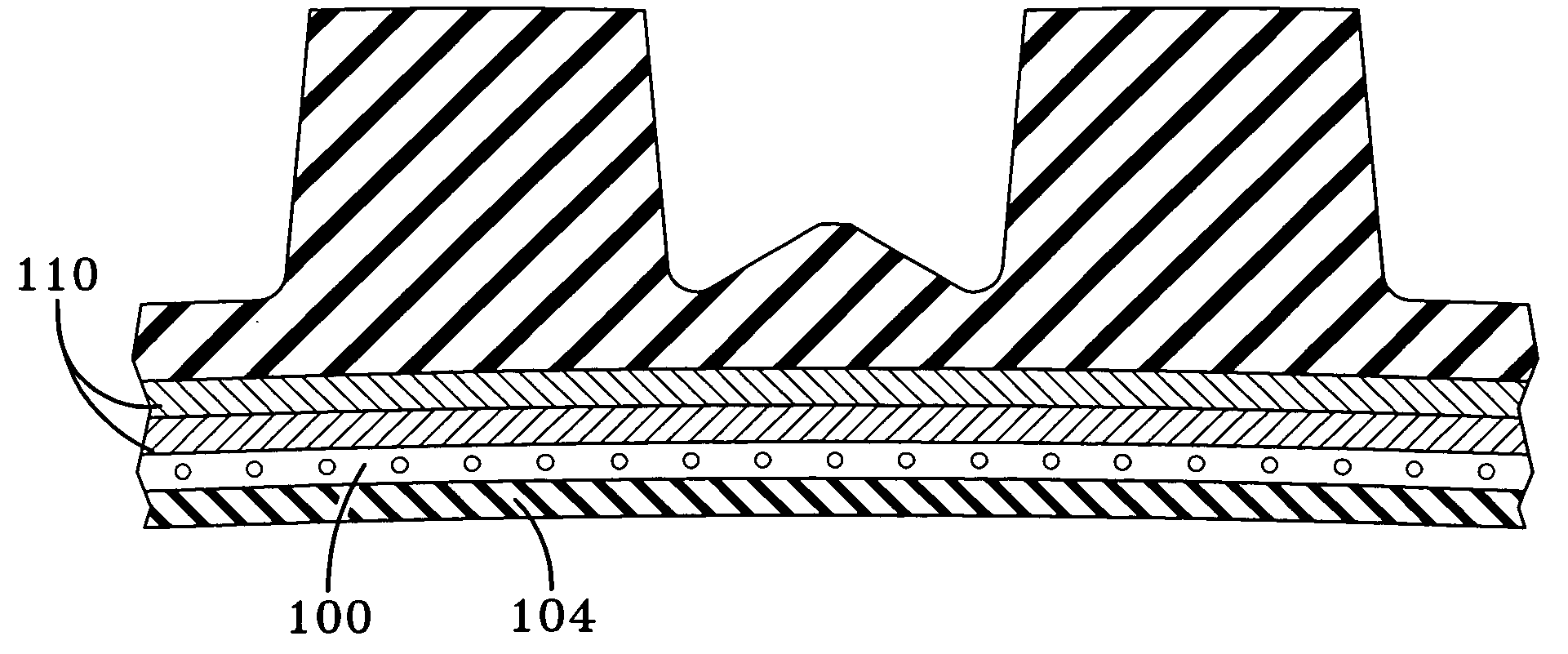 Tire tread with anti-puncture pads