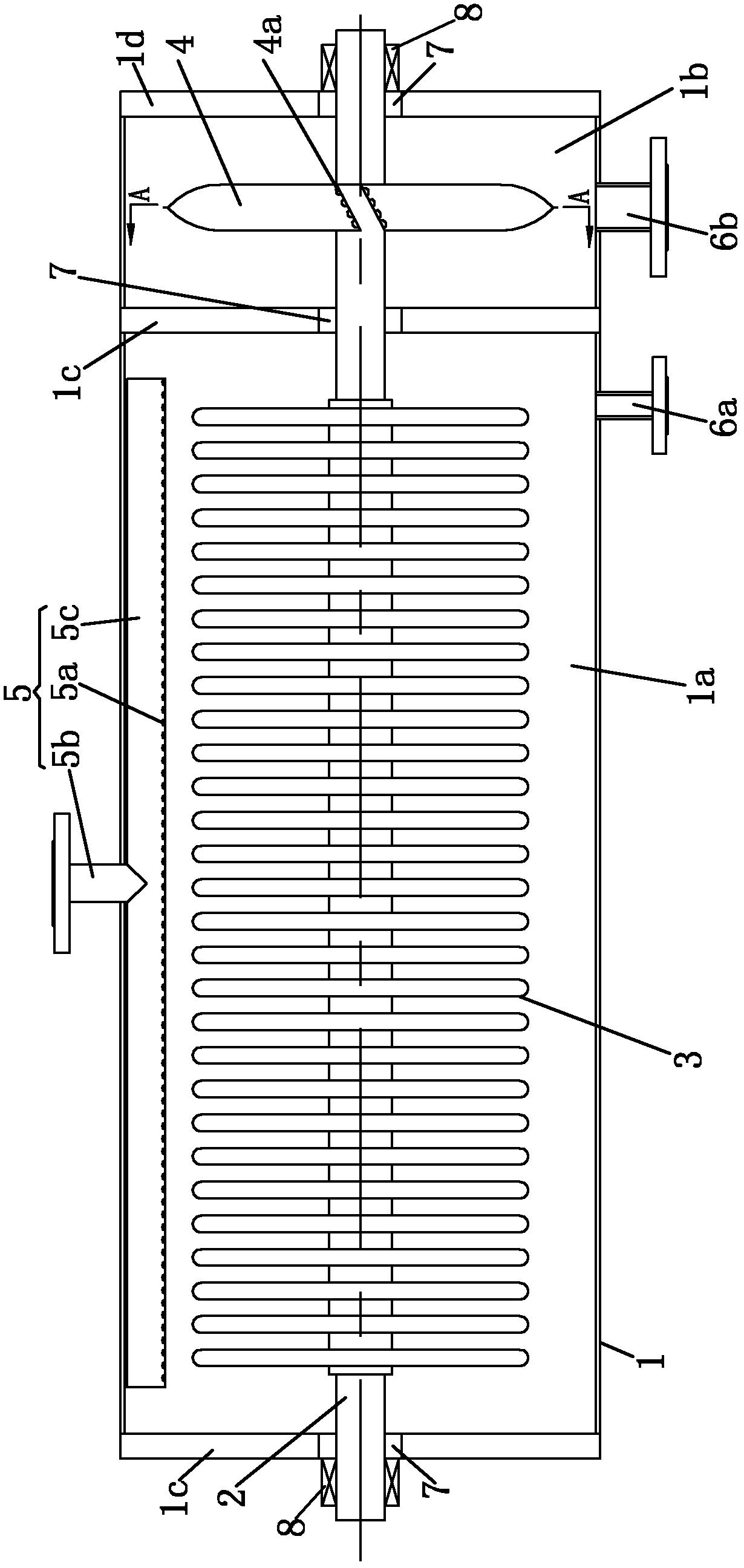 Self-cleaning filtering membrane device
