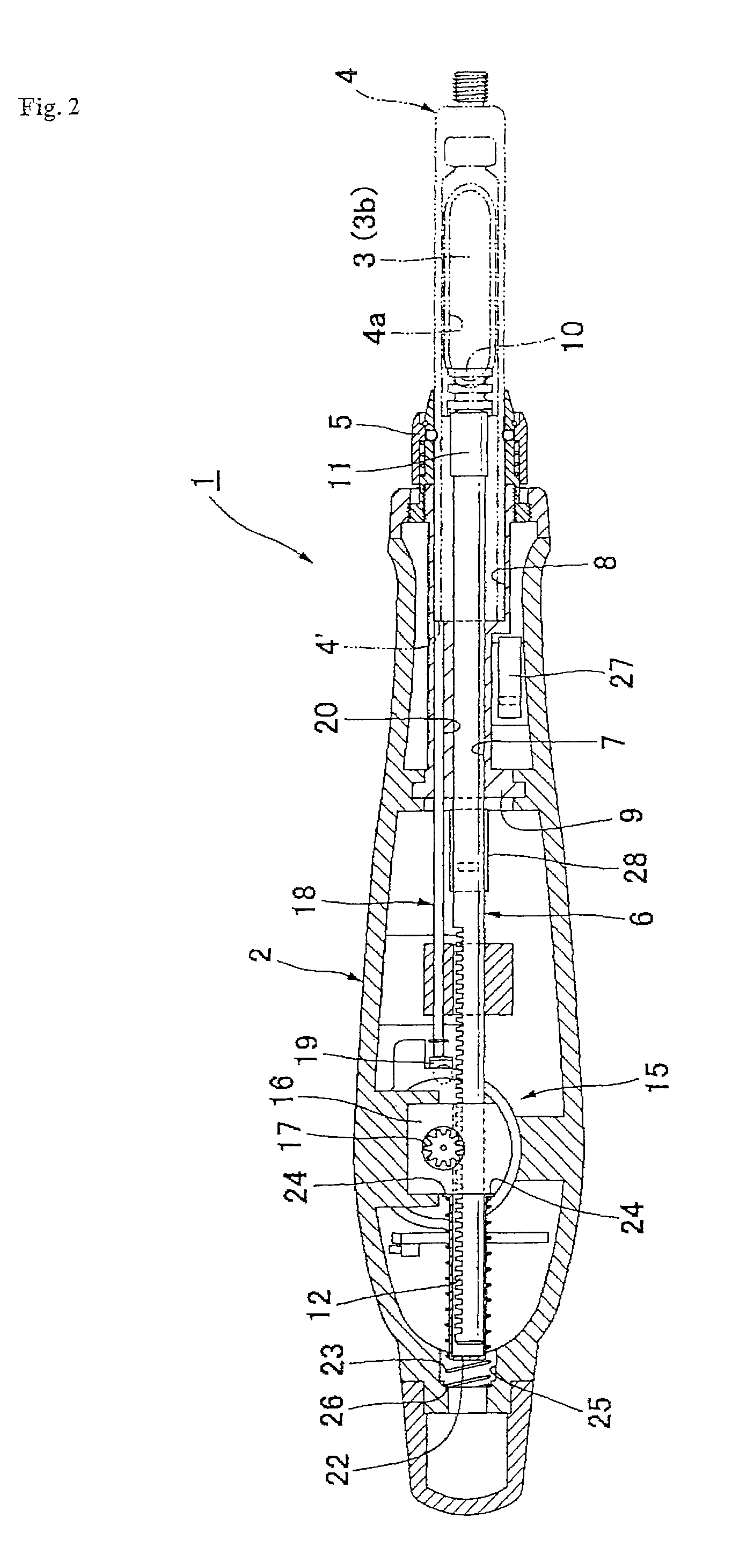 Motorized syringe for use with two types of dental anesthetic solution-containing cartridges