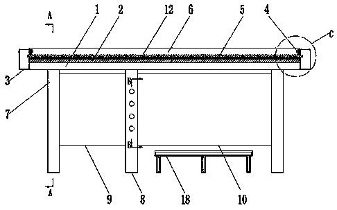 Bus station provided with sunshade with adjustable length