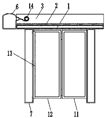 Bus station provided with sunshade with adjustable length