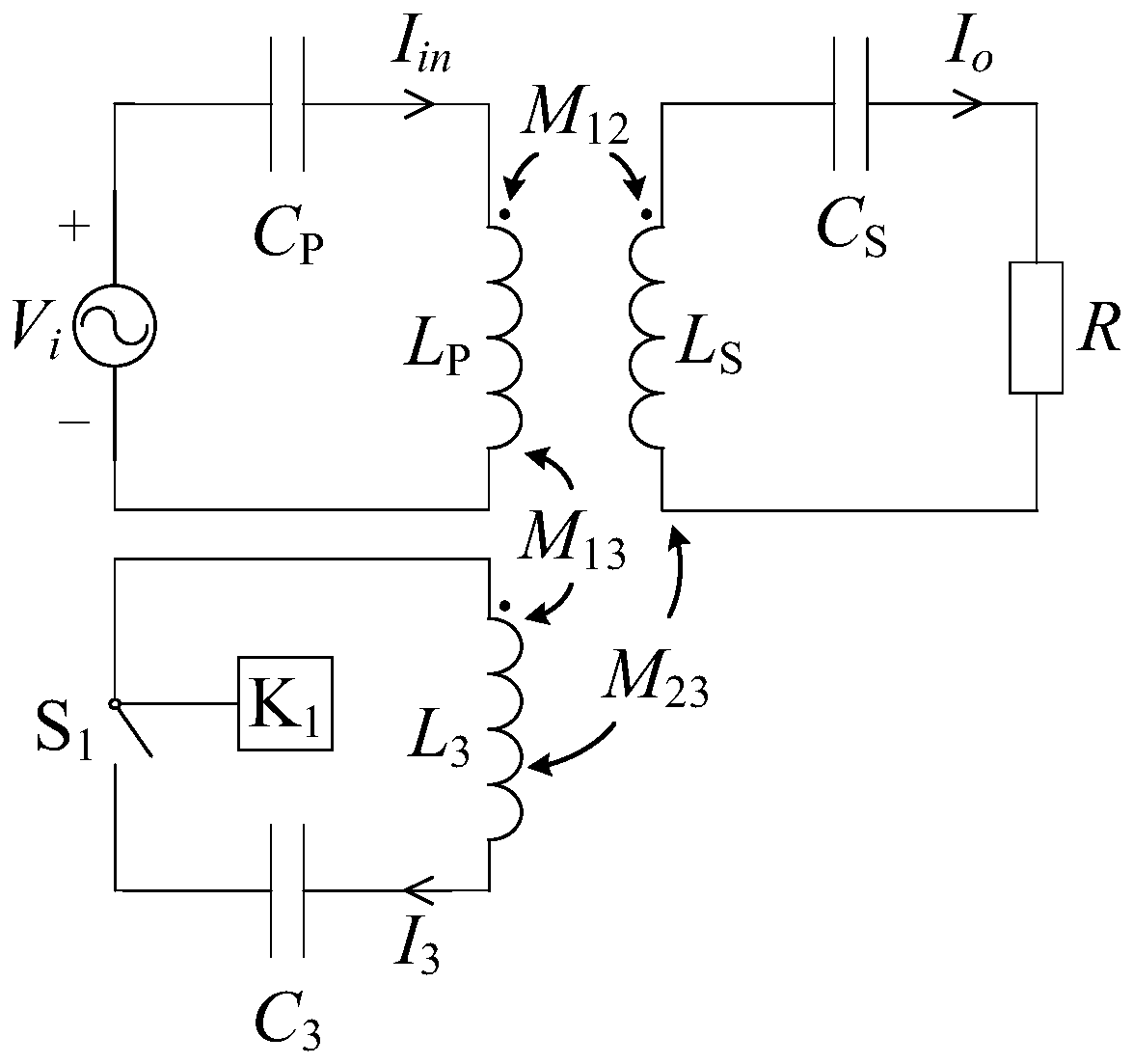 Constant-current constant-voltage induction type wireless charging system of three-coil structure