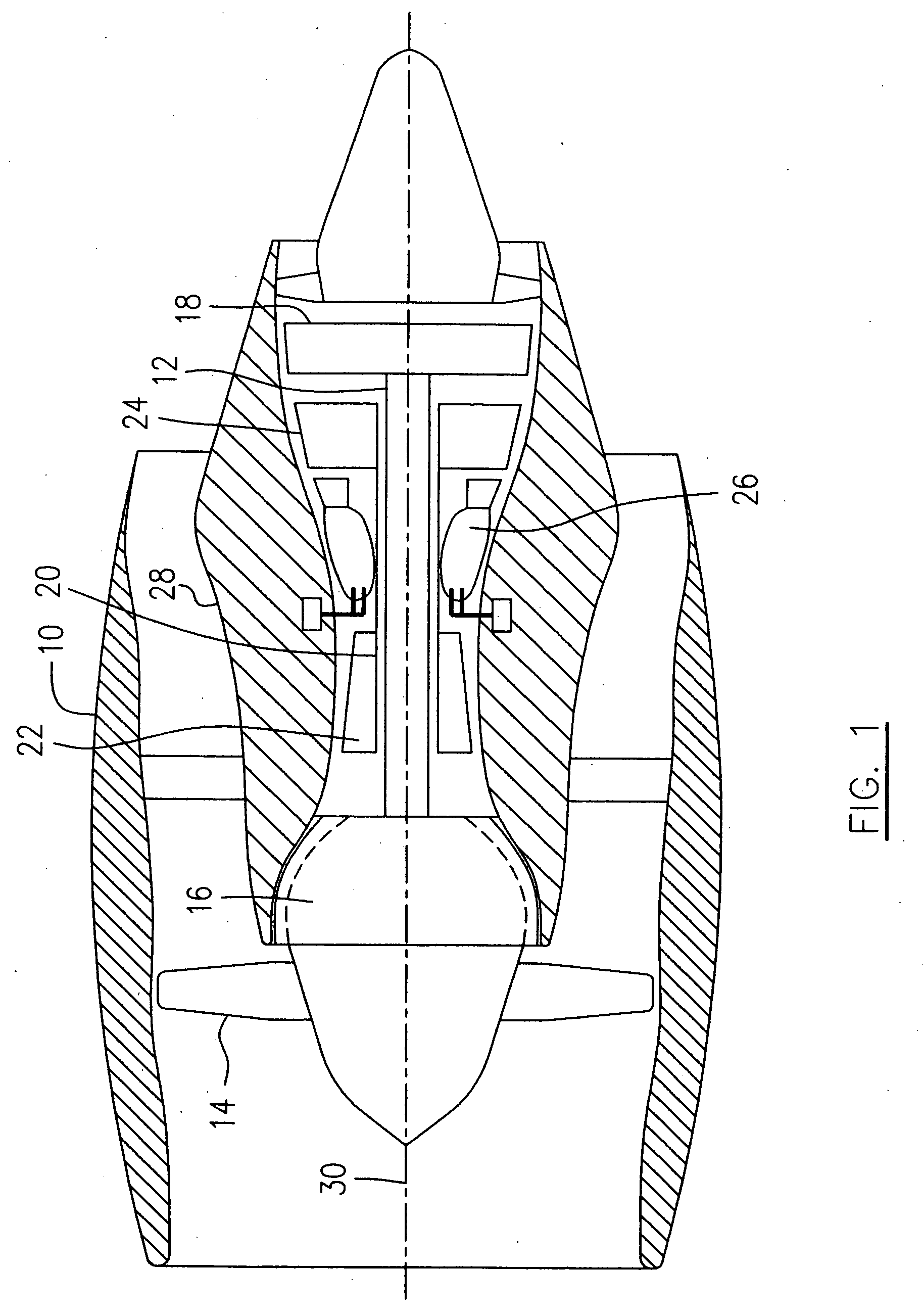 Angled cooling divider wall in blade attachment