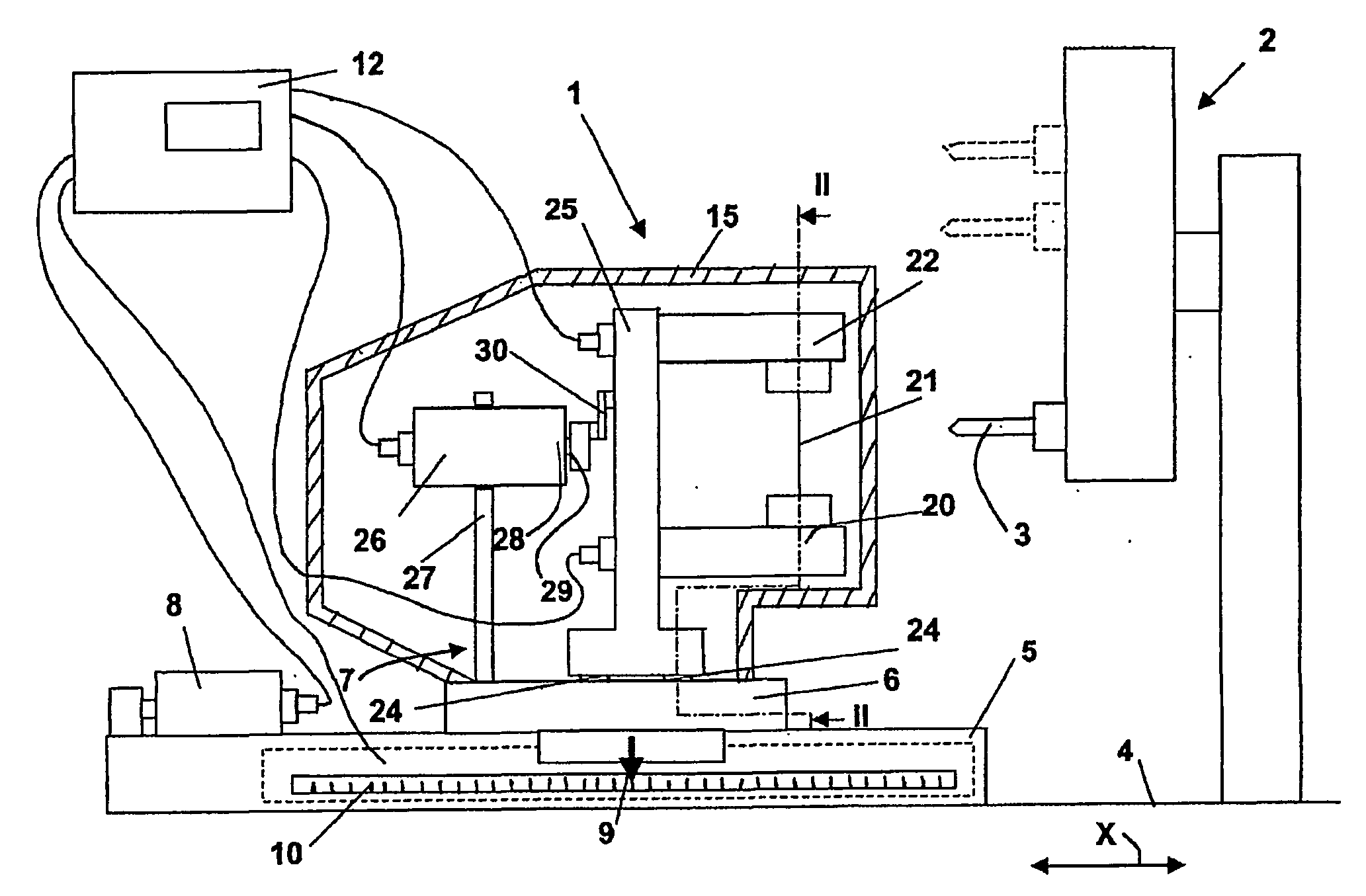 Apparatus and method for the position checking of a mechanical part