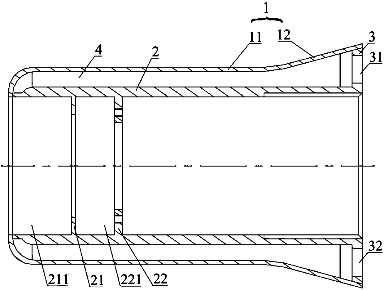 Test device for heat-resistant material performance test