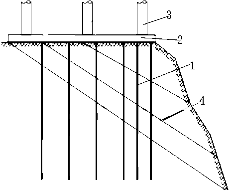 Bedding rock surface bridge steel pipe support foundation and treatment method thereof