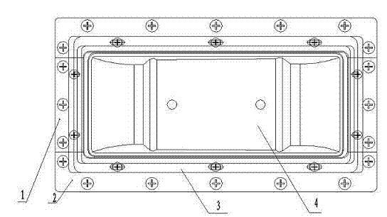 Two-dimensional adjustable ballastless track slab die of track bearing slot