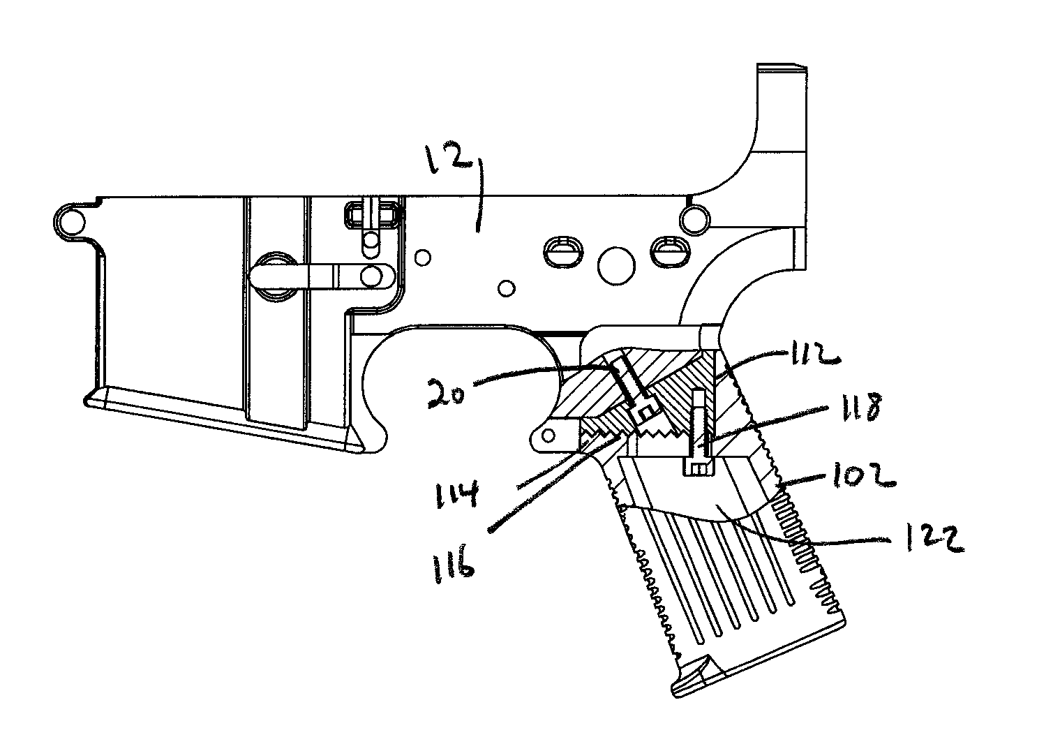 Adjustable pistol grip for firearms